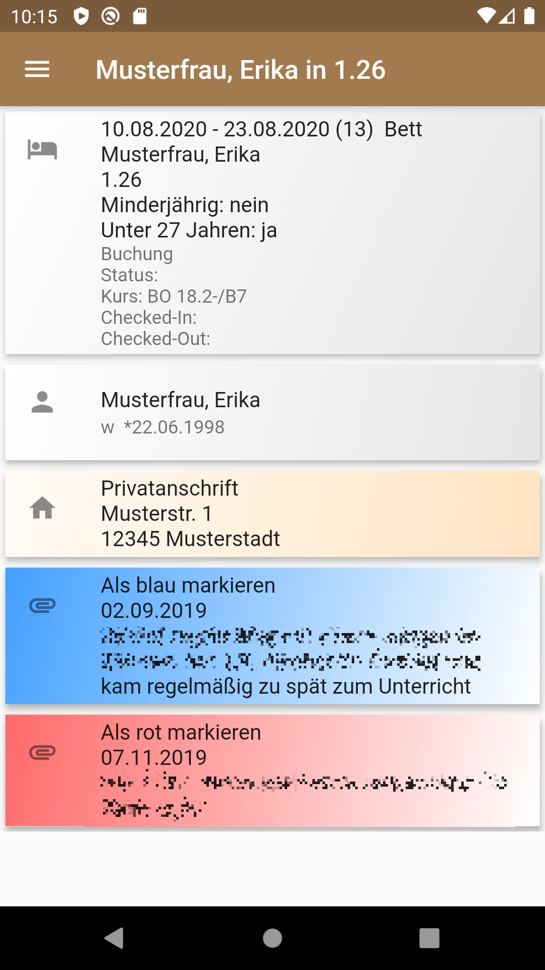 Suche nach Gästen